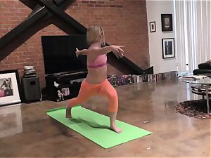 Yoga doll butt-banged in pov